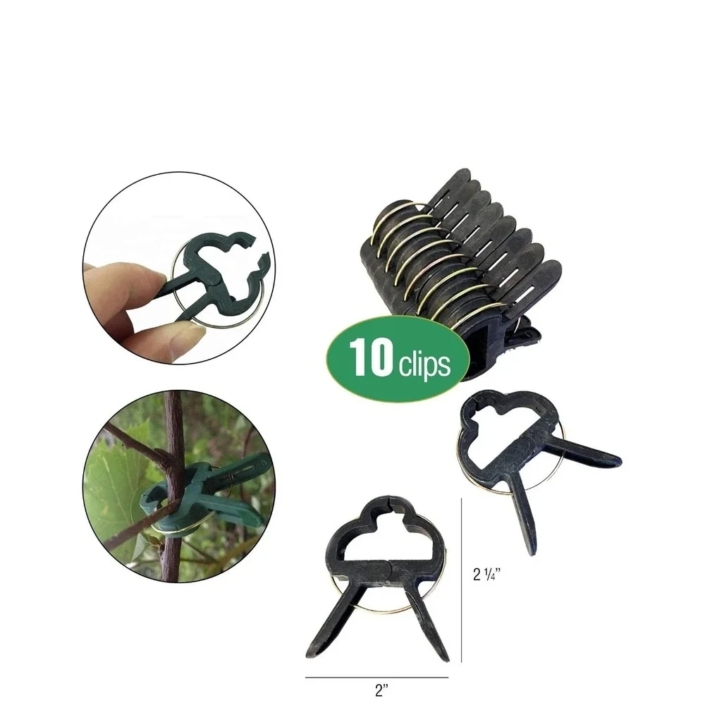 Peer Basic Plant Trellis Kit 6 Pack Green Climbing Plant Support Clip 2pc Bundle